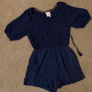 Navy shorts romper